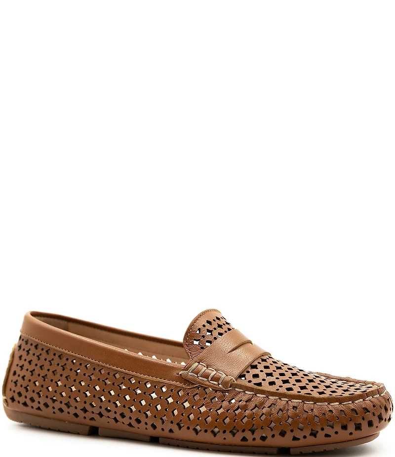 Flag LTD. Women's Morgan Leather Perforated Penny Loafers