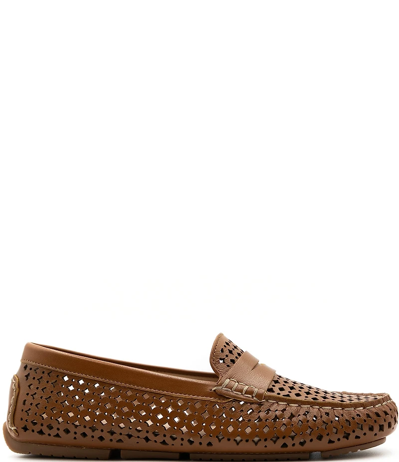 Flag LTD. Women's Morgan Leather Perforated Penny Loafers