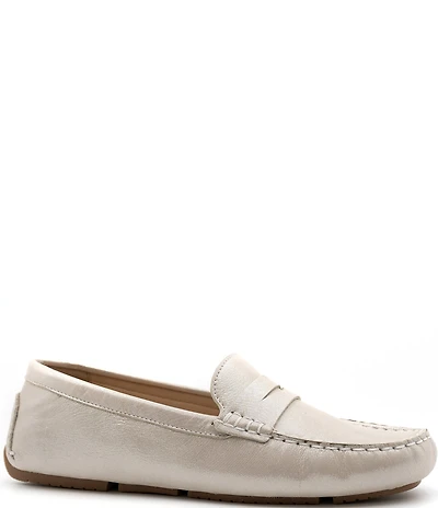 Flag LTD. Women's Morgan Leather Shimmer Penny Loafers