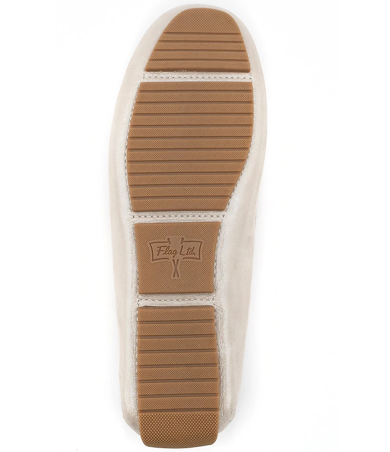 Flag LTD. Women's Morgan Leather Shimmer Penny Loafers