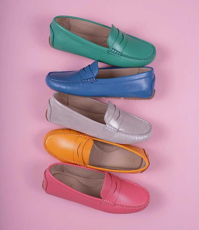 Flag LTD. Women's Morgan Leather Shimmer Penny Loafers