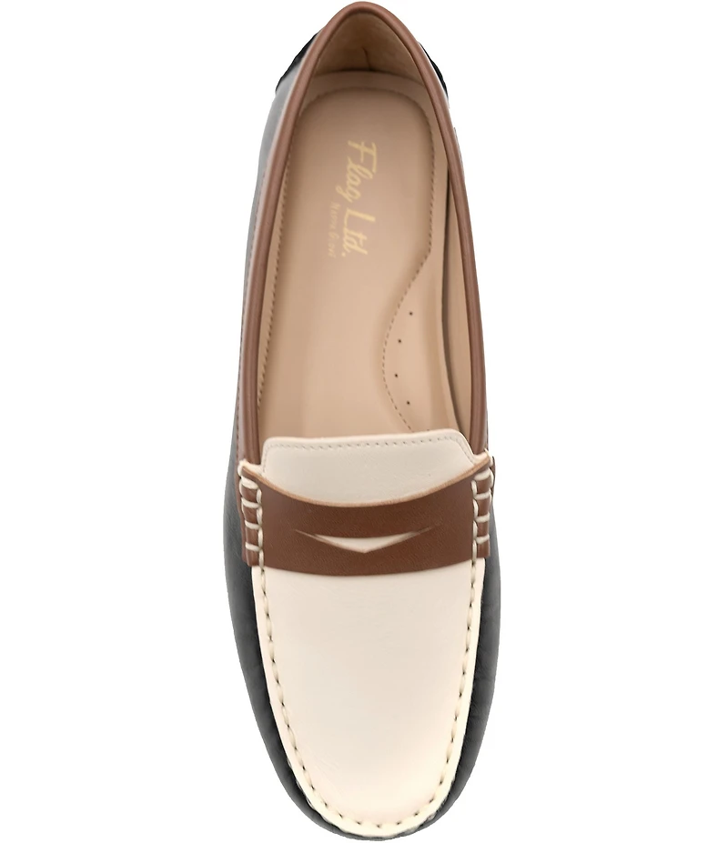 Flag LTD. Women's Morgan Multi Leather Penny Loafers