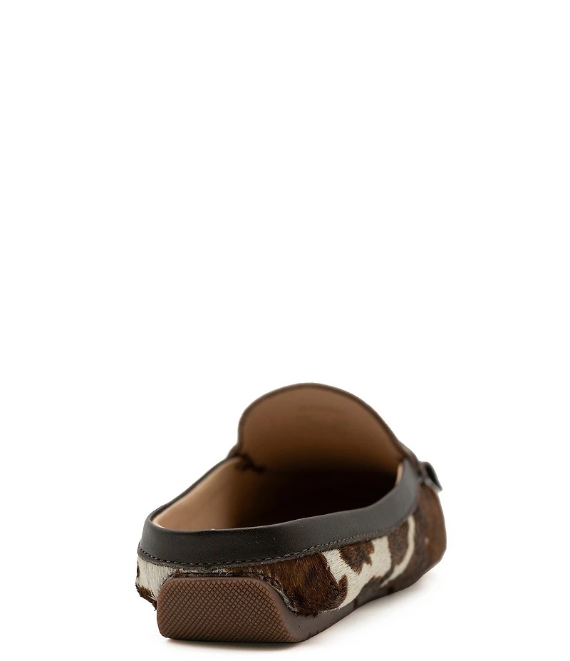 Flag LTD. Women's Morgan Pony Calf Hair Mule Fringe Loafers