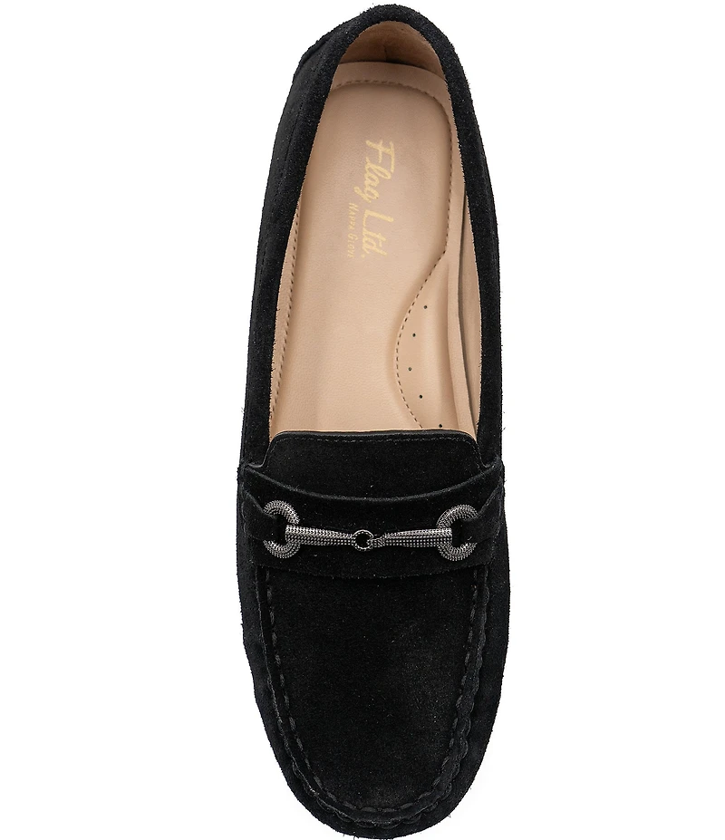 Flag LTD. Women's Morgan Suede Bit Buckle Loafers