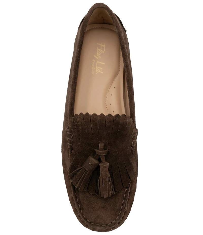 Flag LTD. Women's Morgan Suede Kiltie Tassel Loafers