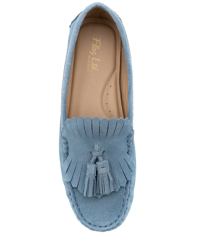 Flag LTD. Women's Morgan Suede Kiltie Tassel Loafers