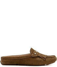 Flag LTD. Women's Morgan Suede Mule Fringe Loafers