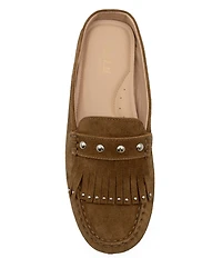 Flag LTD. Women's Morgan Suede Mule Fringe Loafers