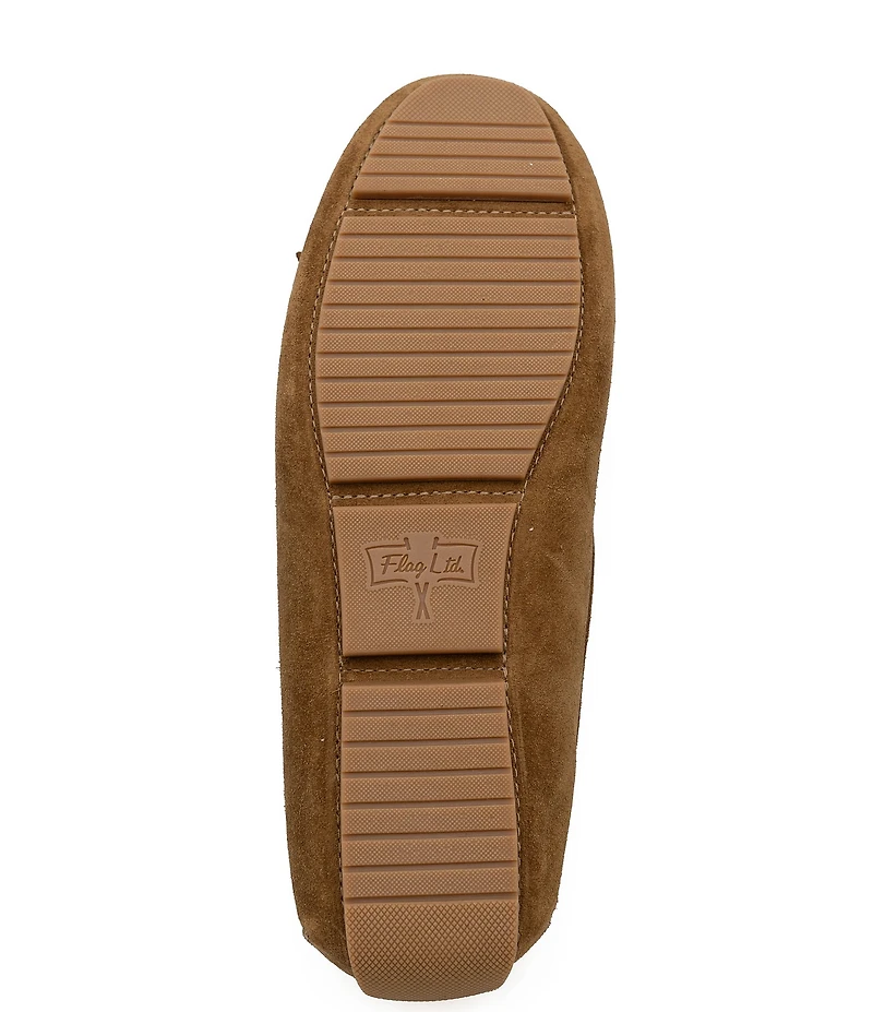 Flag LTD. Women's Morgan Suede Mule Fringe Loafers