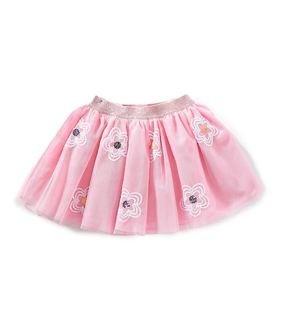 Flapdoodles Little Girls Daisy Sequin Tutu Skirt