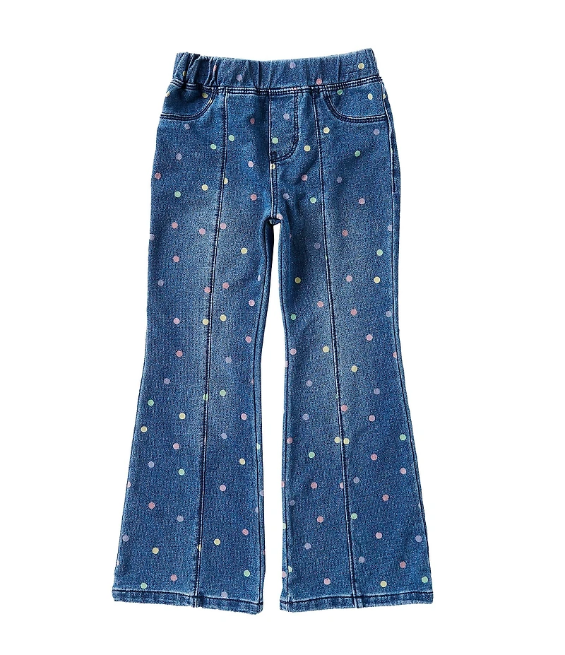 Flapdoodles Little Girls Dotted Flare Leg Jeans