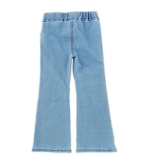 Flapdoodles Little Girls 2T-6X Metallic-Appliqued Denim-Look Knit Jeans