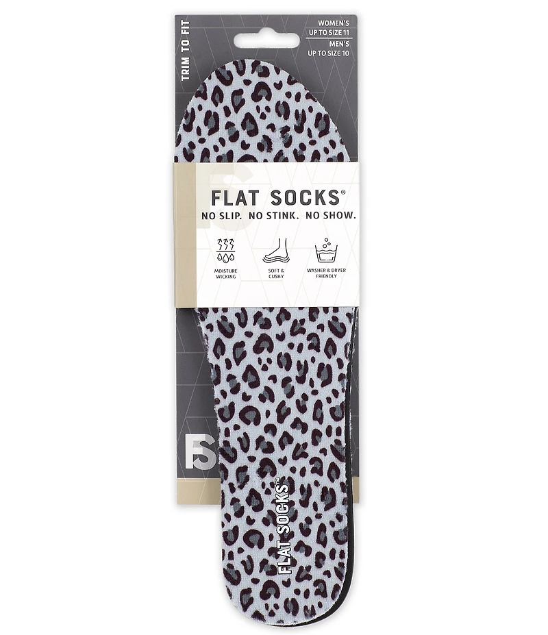 Flat Socks Leopard Print Cushioned Liners