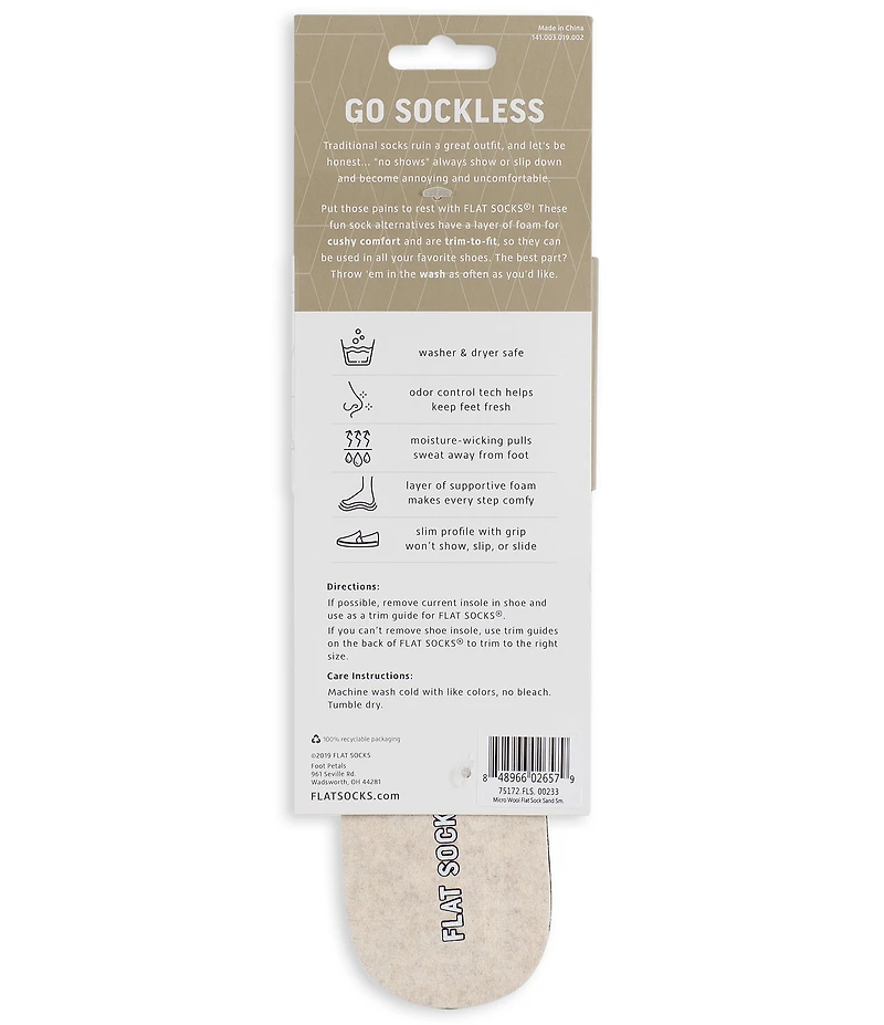 Flat Socks Microwool Cushioned Liners