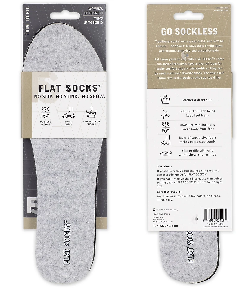 Flat Socks Microwool Cushioned Liners