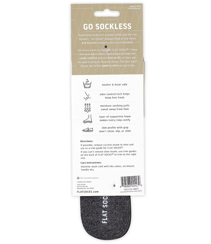 Flat Socks Microwool Cushioned Liners