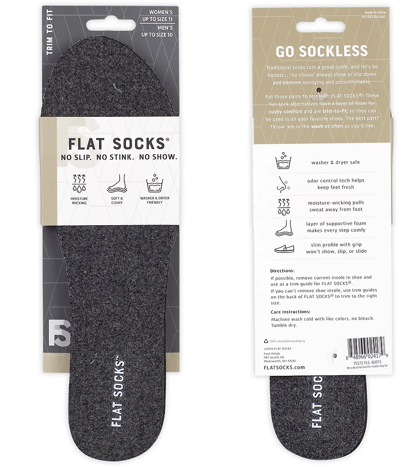 Flat Socks Microwool Cushioned Liners
