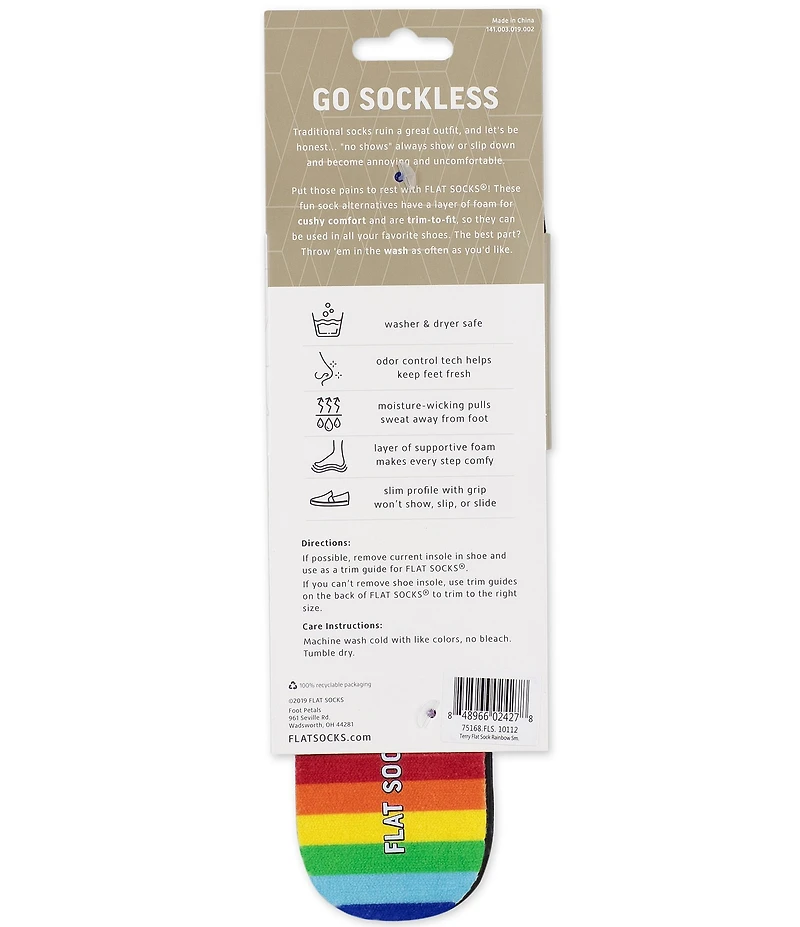 Flat Socks Rainbow Cushioned Liners