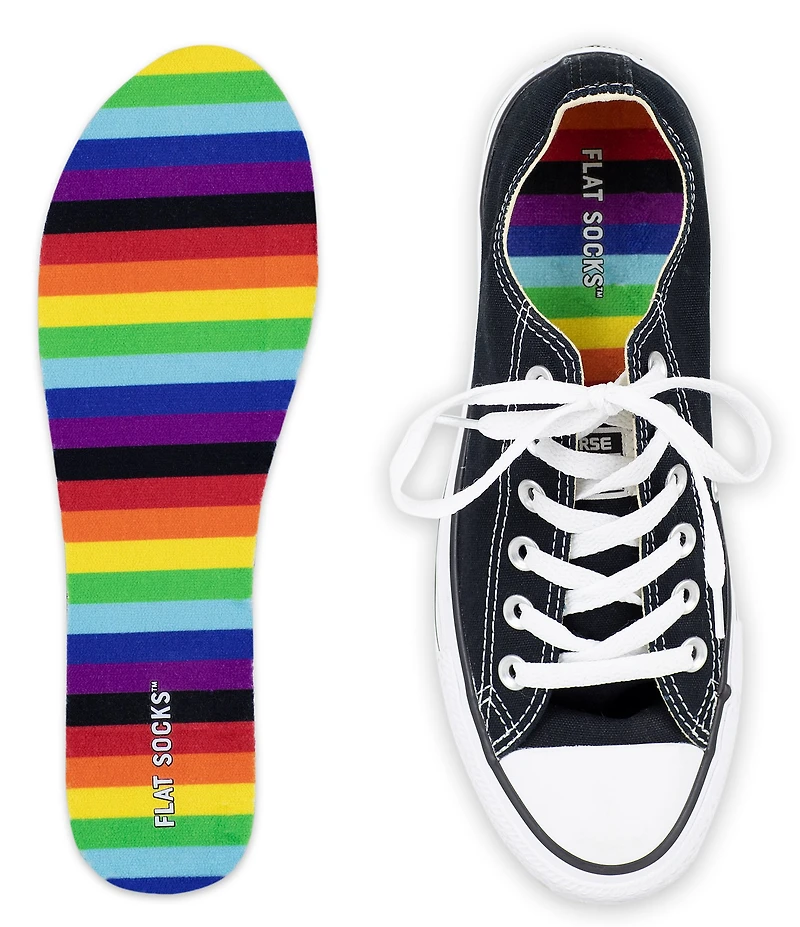 Flat Socks Rainbow Cushioned Liners