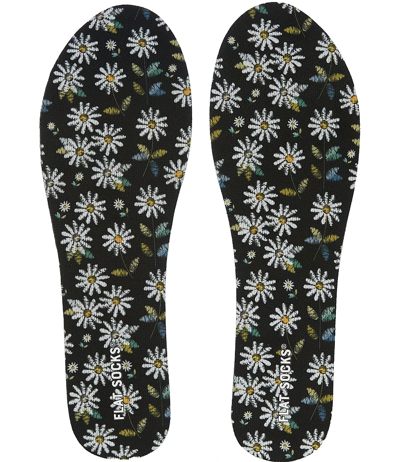 Flat Socks Women's Mesh Daisy Floral Cushioned Liners