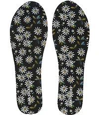 Flat Socks Women's Mesh Daisy Floral Cushioned Liners