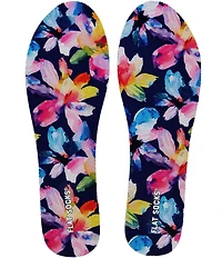 Flat Socks Women's Mesh Painted Floral Cushioned Liners