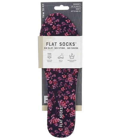Flat Socks Mini Floral Print Cushioned Liners