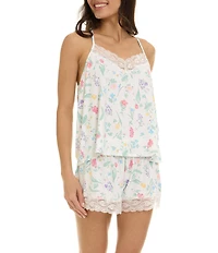 Flora Nikrooz Eloise Jersey Knit Sleeveless V-Neck Cami & Shorty Pajama Set