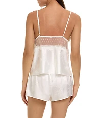 Flora Nikrooz Kaiya Sleeveless V-Neck Jacquard Charmeuse Shorty Pajama Set