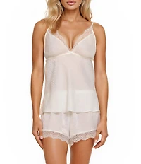 Flora Nikrooz Madelyn Sleeveless V-Neck Satin Shorty Bridal Pajama Set