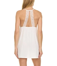 Flora Nikrooz Maribel Lace Trim Jersey Knit Bridal Chemise