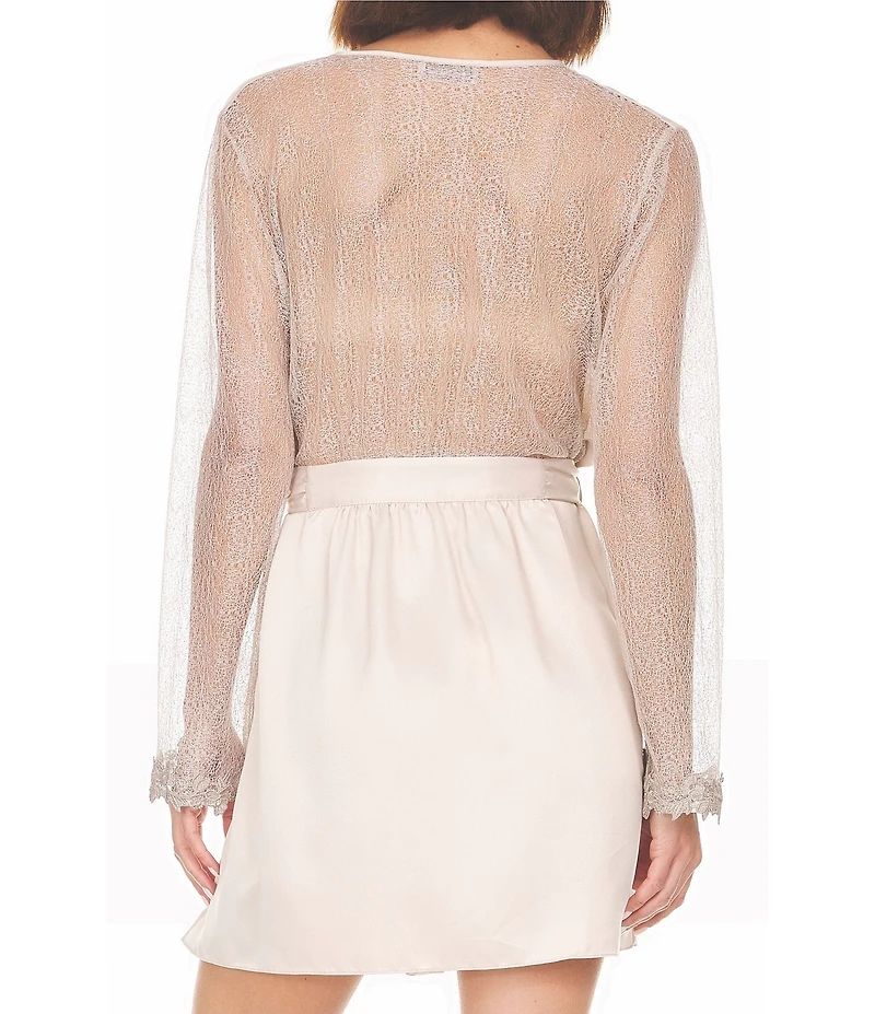 Flora Nikrooz Showstopper Lace Detail Wrap Robe