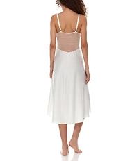 Flora Nikrooz Showstopper Ivory Lace Semi-Sweetheart Neck Spaghetti Strap Chemise
