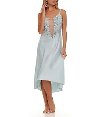 Flora Nikrooz Showstopper Ivory Lace Semi-Sweetheart Neck Spaghetti Strap Chemise