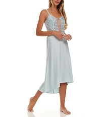 Flora Nikrooz Showstopper Ivory Lace Semi-Sweetheart Neck Spaghetti Strap Chemise