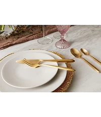 Fortessa Velo Brushed Gold 20-Piece Stainless Steel Flatware Set