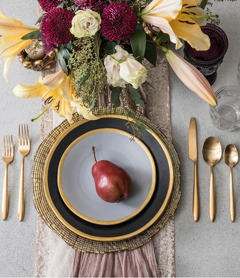 Fortessa Velo Brushed Gold 20-Piece Stainless Steel Flatware Set