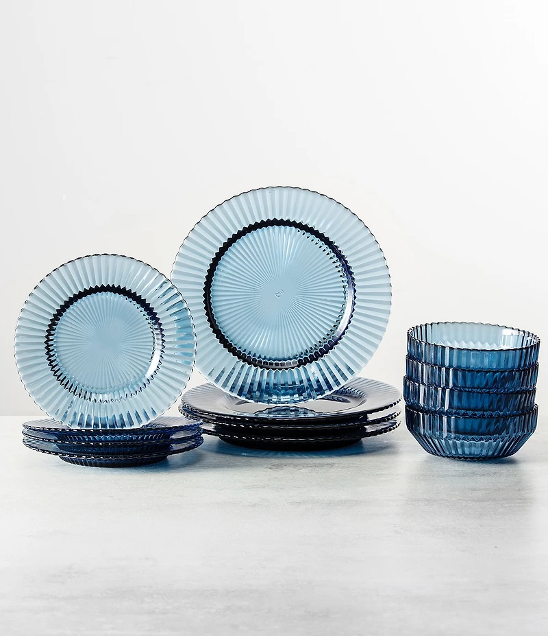 Fortessa Archie Collection 12-Piece Glass Dinnerware Set