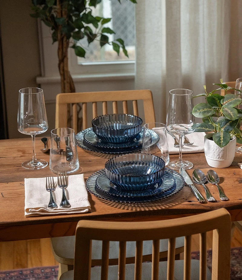 Fortessa Archie Collection 12-Piece Glass Dinnerware Set