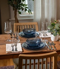 Fortessa Archie Collection 12-Piece Glass Dinnerware Set