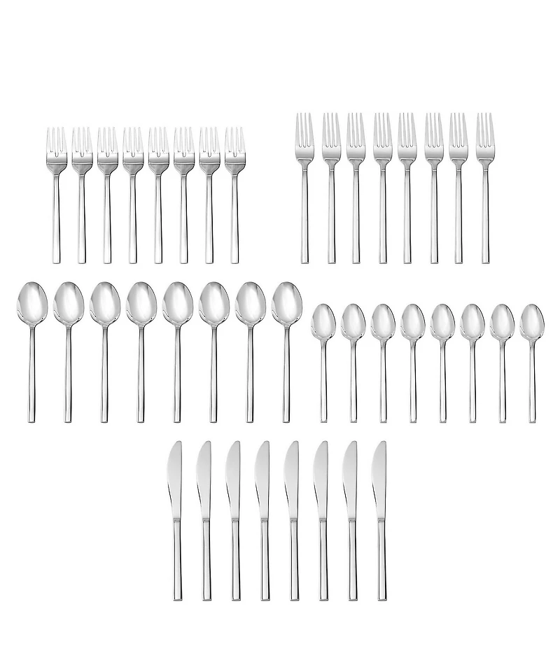 Fortessa Arezzo 40-Piece Stainless Steel Flatware Set