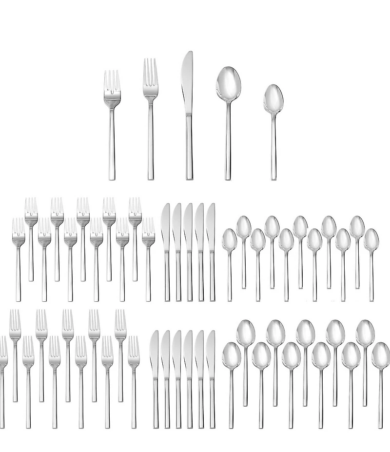 Fortessa Arezzo 60-Piece Stainless Steel Flatware Set