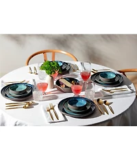 Fortessa Constantin Brushed Gold -Piece Stainless Steel Flatware Set