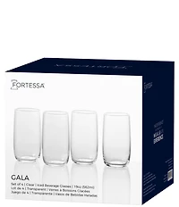Fortessa Gala Collection Iced Beverage Glasses, Set of 4
