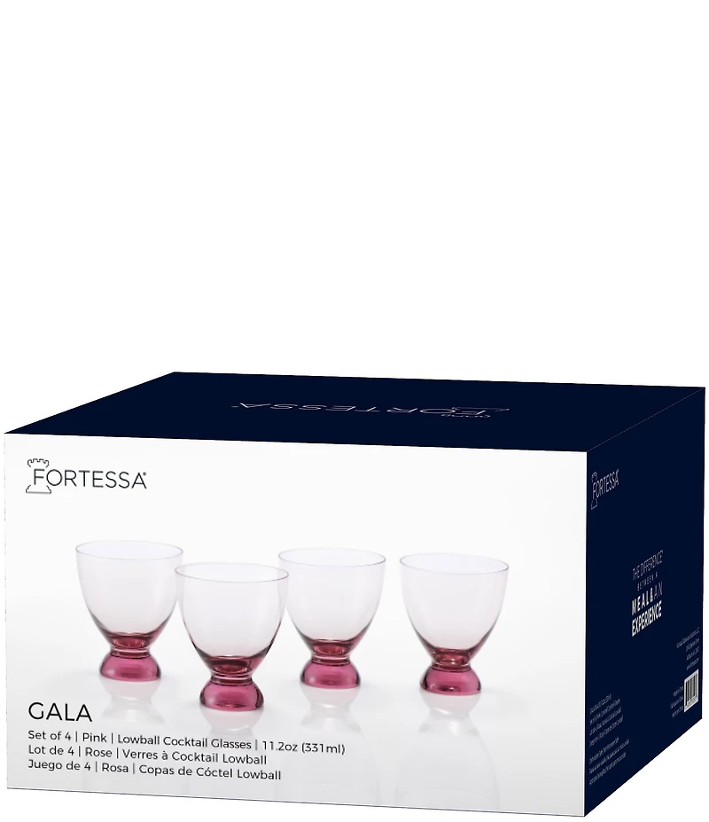 Fortessa Gala Collection Lowball Cocktail Glasses, Set of 4
