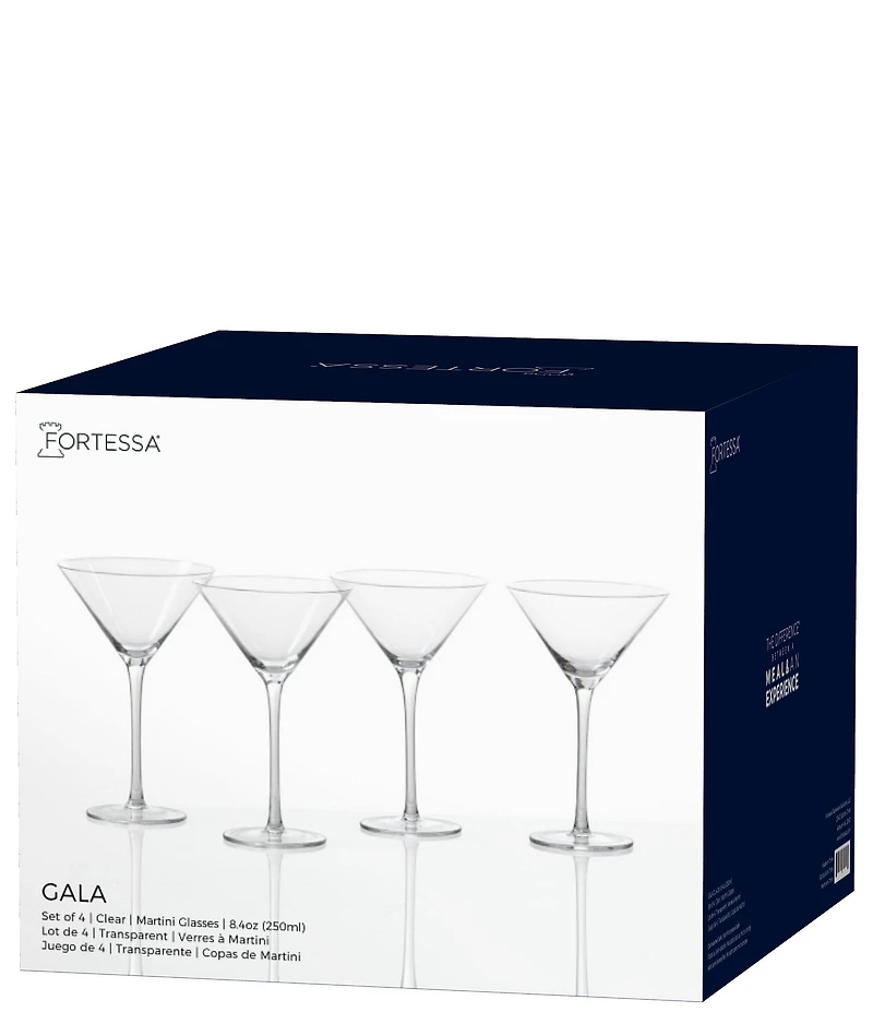 Fortessa Gala Collection Martini Glasses, Set of 4