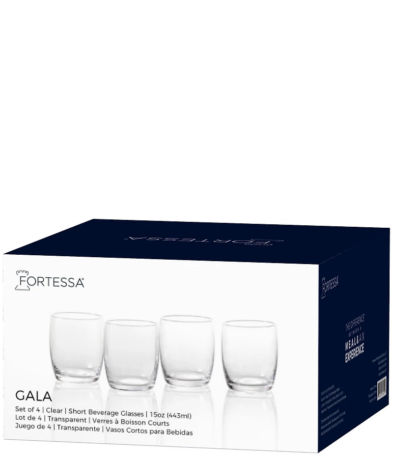 Fortessa Gala Collection Short Beverage Glasses, Set of 4