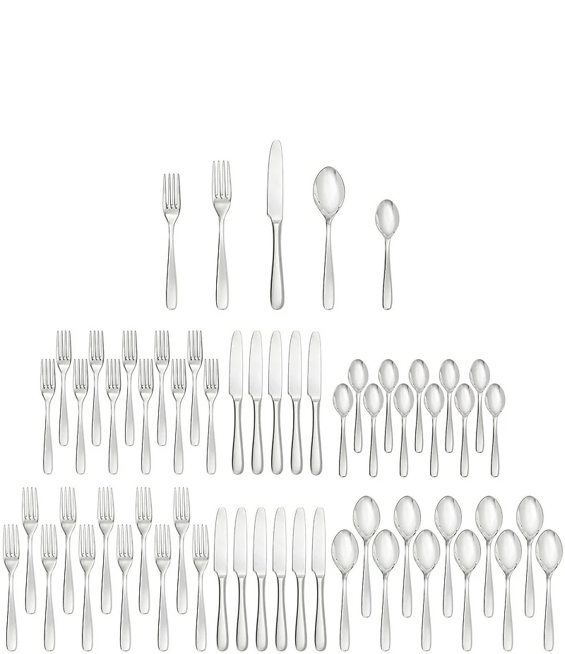 Fortessa Grand City 60-Piece Stainless Flatware Set