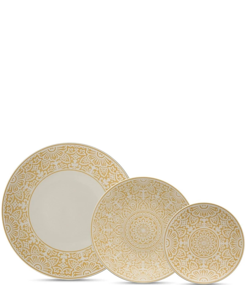 Fortessa Havana 12-Piece Dinnerware Set - Honey