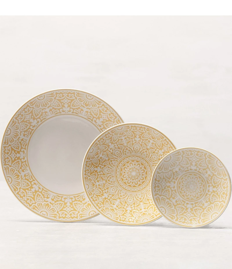 Fortessa Havana 12-Piece Dinnerware Set - Honey
